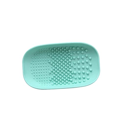HAMPPLIES Make Up Pinsel Reinigungsplatte Handheld Silikon Pinselreinigungspad für Frauen Hellgrün Effektive für Make Up Pinsel von HAMPPLIES