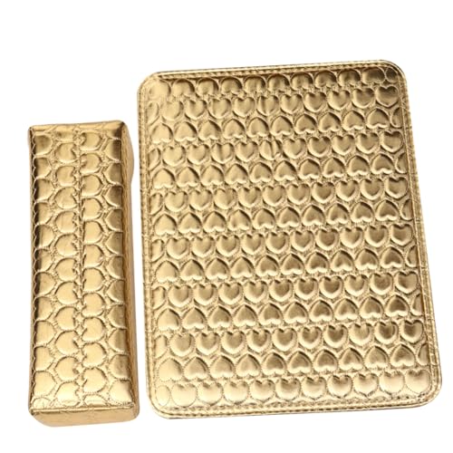HAMPPLIES Maniküre Handgelenkstütze PU Leder Handauflage mit Herzmuster Ergonomisches Maniküre Kissen für Nagelkunst Komfortable Handstütze für Salon und Zuhause Teiliges von HAMPPLIES