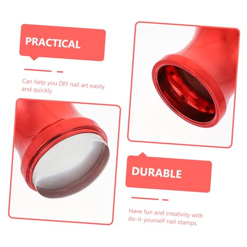 HAMPPLIES Maniküre Stamping Teilig Silikon Nagelstempel Groß Rot Nagelkunst Schablonen DIY Nail Art für Zuhause und Salon Geeignet Nageldesign Werkzeug für French Nails und Stempel von HAMPPLIES
