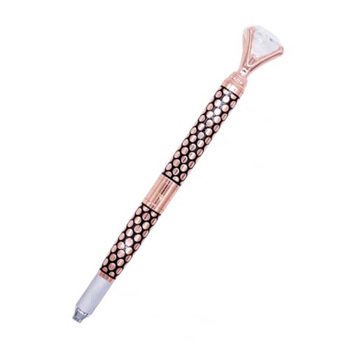 HAMPPLIES Manueller Microblading Augenbrauenstift Fach Aluminiumlegierung Langlebig Rostfrei Präzise Härchenzeichnung Leicht und Tragbar für Natürlich Aussehende Brauen Makeup Tool von HAMPPLIES