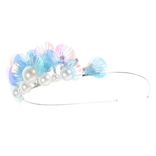 HAMPPLIES Meerjungfrau Wasserstrahl Tiara Mädchen Haarschmuck Strass Krone Haarreif für Geburtstag Party Karneval Kostüm Zubehör von HAMPPLIES