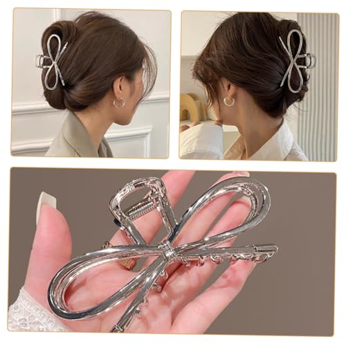 HAMPPLIES Metall Haarklammer mit Schleifen design Große Haarkralle Rutschfeste Haarklammer Damen Haarschmuck für Alltag Hochzeit Party Frisuren von HAMPPLIES