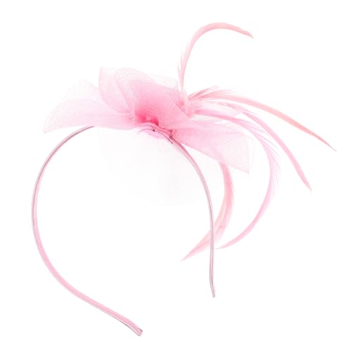 HAMPPLIES Moderater Mesh Kopfschmuck mit Federn für Tanzparty und Hochzeit Charmantes Braut und Party Accessoire für Damen und Mädchen Langlebiges Zart Verarbeitetes Haarschmuckstück von HAMPPLIES