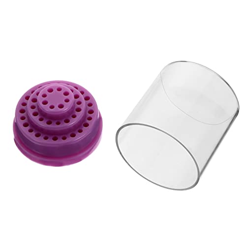 HAMPPLIES Nagelbohrer Aufbewahrungsbox mit Fächern Praktischer Organizer für Nagelbohrer Staubdicht Transparent für Maniküre und Nail Art Training von HAMPPLIES