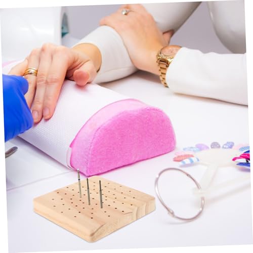 HAMPPLIES Nagelbohrer Halter aus Holz mit Mehrfachloch design Praktischer Organizer für Nagelbohrer und Schleifköpfe Platzsparendes Aufbewahrungstablett für Nagelstudio und Maniküre von HAMPPLIES