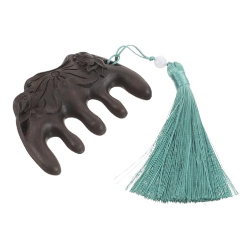 HAMPPLIES Natürlicher Sandelholz Massagekamm mit Breiten Zähnen Antistatisch Leicht und Tragbar für Kopfhautpflege und Durchblutungsförderung Geeignet für Damen und Herren von HAMPPLIES