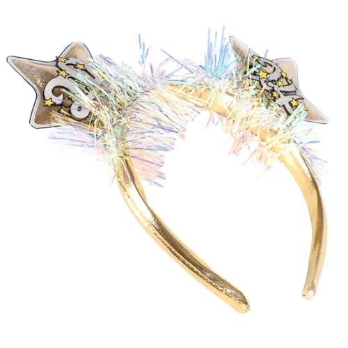 HAMPPLIES Neujahrs Haarreif Fünfzackiger Stern Party Kopfschmuck Bruchsicher Buntes Festival Accessoire für Damen und Herren von HAMPPLIES