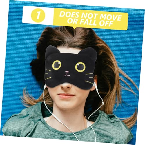 HAMPPLIES Niedliche Schlafmaske mit Cartoon motiv Atmungsaktive Augenabdeckung für Frauen und Männer Lichtblockierende Weiche Schlafmaske für Erholsamen Schlaf und Entspannte Pausen für von HAMPPLIES