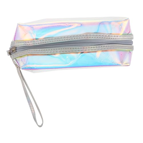 HAMPPLIES PVC Kulturbeutel Damen mit Reißverschluss Tragbare Make Up Tasche Organizer für Badezimmer und Reise Langlebige Kosmetiktasche mit Fischschuppenmuster Kompakt und Praktisch von HAMPPLIES