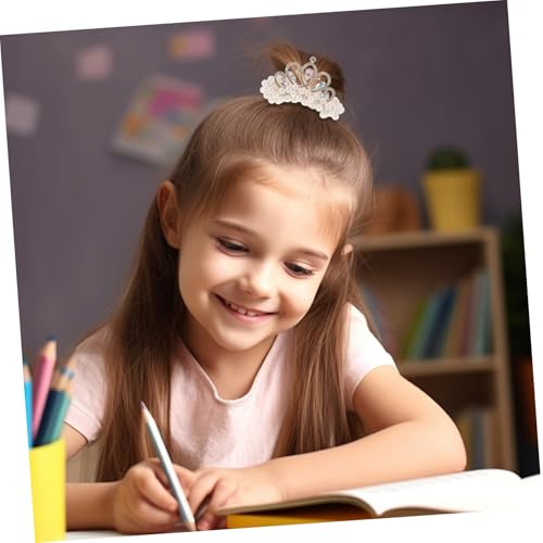 HAMPPLIES Perlen haargummi Krönchen design Elastisch Haarschmuck für Mädchen Ponytail Holder mit Elegantem Perlenbesatz für Festliche Anlässe und Alltag von HAMPPLIES