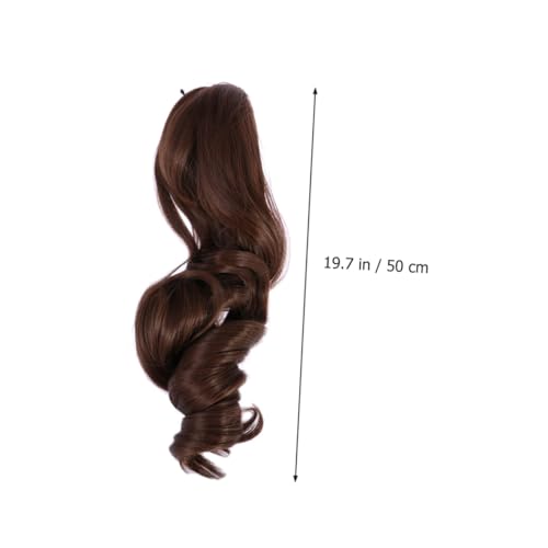 HAMPPLIES Perücke Locken Lang Haarteil Clip Haarverlängerung Kieferperücke Aus Hochtemperaturfaser Für Damen von HAMPPLIES