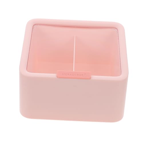 HAMPPLIES Plastik-aufbewahrungsbox Mit Zwei-schlitz-design Für Wattepad-organizer Kosmetikbedarf Und Kleine Haushaltsartikel Robust Und Langlebig von HAMPPLIES