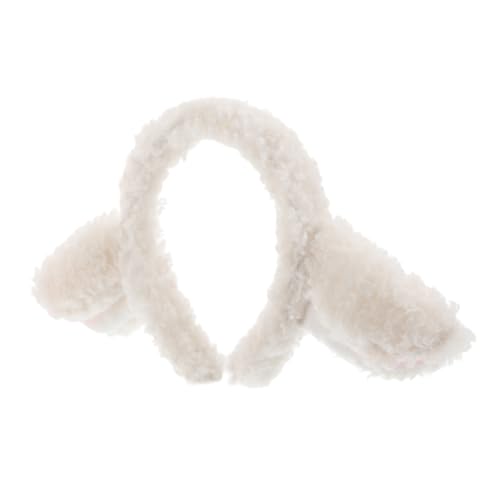 HAMPPLIES Plüschohr-stirnband Mit Lammohren Flauschiges Stirnband Für Süße Haaraccessoires Tiermotiv-haarband Cartoon-kopfbedeckung von HAMPPLIES