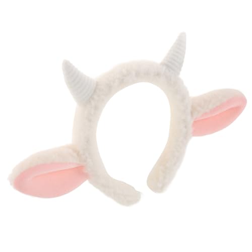 HAMPPLIES Plüsch Ohr Haarreif Weich Komfortabel Tierkostüm Stirnband Süß Für Party Cosplay Hochzeit Vielseitig Verstellbar Weiß von HAMPPLIES