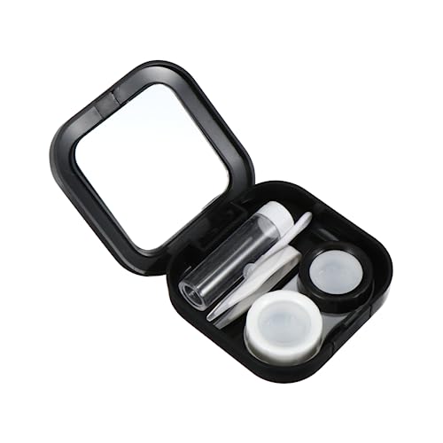 HAMPPLIES Portable Kontaktlinsenbehälter Mit Spiegel Organizer Und Zubehör Design Für Und Reise Linsenstick Und Saugnapf Für Unterwegs von HAMPPLIES