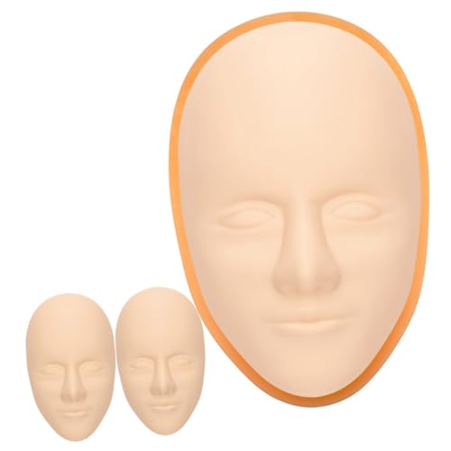 HAMPPLIES Praktische Silikon Übungshaut für Tattoo und Eyeliner Training Realistisches Fake Face Skin mit Flexiblem Hautähnlichem Material Teiliges Profi Microblading Übungsgesicht Stabilem von HAMPPLIES