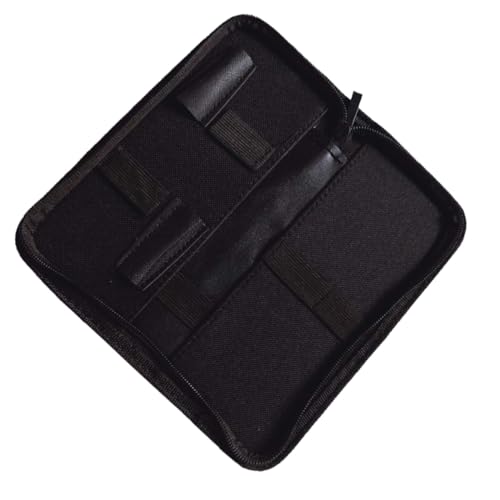 HAMPPLIES Professionelle Friseurschere Aufbewahrungstasche PU Scherentasche Flexibel Elastisch mit Gürtel für Friseur Haarschneidewerkzeug Organizer Schwarz von HAMPPLIES