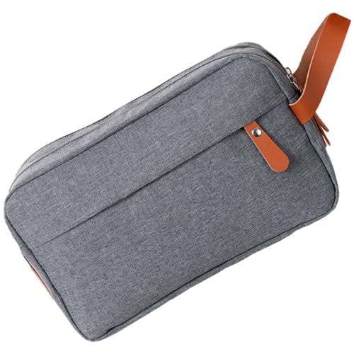HAMPPLIES Reise Waschbeutel für Männer Faltbare Kosmetiktasche Robuster Toiletry Organizer mit Hochwertigem Reißverschluss für Reisen Aufbewahrung von Kosmetik und Pflegeprodukten von HAMPPLIES