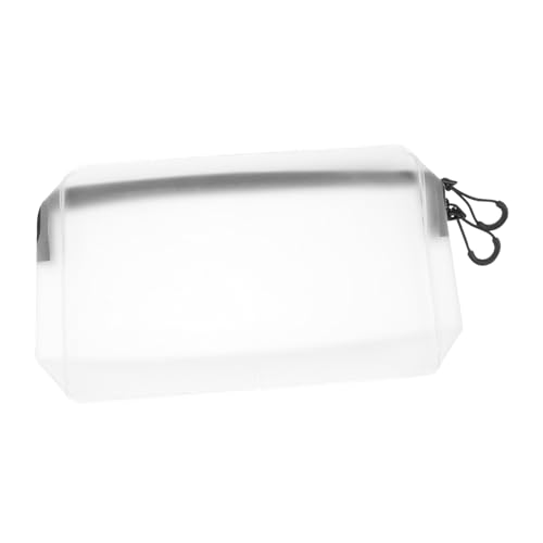 HAMPPLIES Reisetasche Halbtransparent Weiß Großer Kapazität Kosmetiktasche mit Reißverschluss Langlebig für Frauen als Kulturbeutel und Makeup Organizer Praktisch für Unterwegs von HAMPPLIES