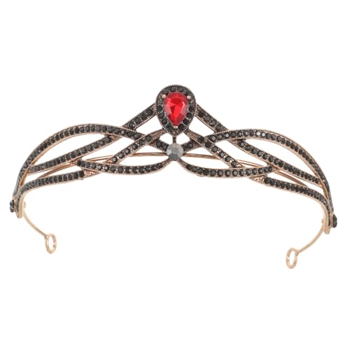 HAMPPLIES Retro Barock Krone Damen Haarschmuck Leichtes Vintage Diadem für Dinner Party Halloween Kostüm Baroque Party Crown mit Exquisitem Design und Langlebigem Material von HAMPPLIES