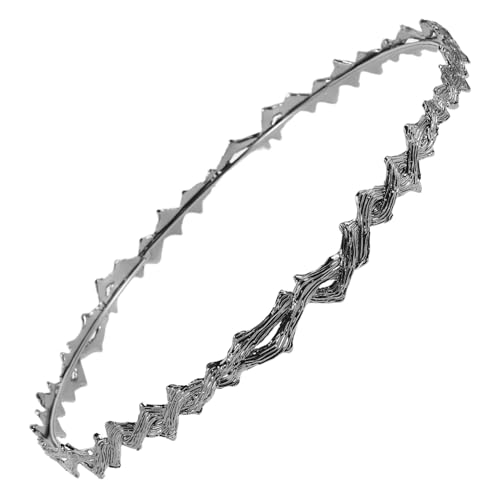 HAMPPLIES Vintage Metall Damen Stirnband Wellen Haarband Rutschfestes Haar Accessoire Retro Haarreifen Für Make-up Sport Und Alltag von HAMPPLIES