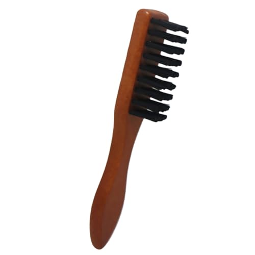 HAMPPLIES Retro Haarbürste mit Holzgriff Leichte Bart Haarreinigungsbürste für Männer Schonend zu Haut Geeignet für Zuhause und Salon zum Säubern von Schnittresten und Bartpflege von HAMPPLIES
