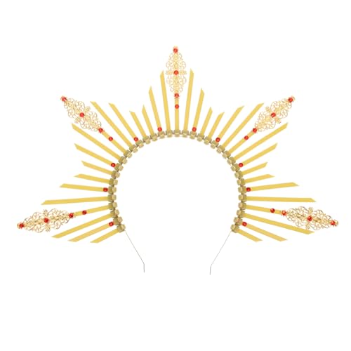 HAMPPLIES Retro Haarreif Metallischer Kopfschmuck für Damen Leichtes Auffälliges Festival und Party Accessoire Geeignet für Cosplay Weihnachtsfeier Abschlussball und Themenveranstaltungen von HAMPPLIES