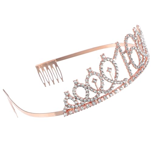 HAMPPLIES Rhinestone Geburtstagskrone Jahre Vintage Tiara Haaraccessoire Rosegold Glänzend für Damen Party Schmuck HAMPPLIES Rhinestone Geburtstagskrone Jahre Vintage Tiara Haaraccessoire Rosegold Glänzend für Damen Party Schmuck von HAMPPLIES