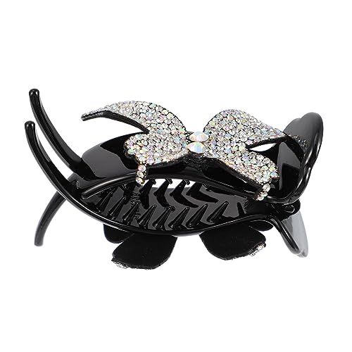 HAMPPLIES Rhinestone Haarklammer für Mädchen Multifunktionale Haarspange mit Kristallbesatz Französischer Stil Haarclip Eleganter Haarschmuck für Party Alltag und Geschenk Weiß von HAMPPLIES