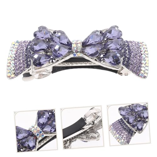 HAMPPLIES Rhinestone Haarklammer mit Schleifen Design Großer Metallclip für Dickes Haar Eleganter Haarschmuck für Frauen Geeignet für Hochzeit Büro und Besondere Anlässe Modisches Styling von HAMPPLIES