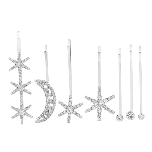 HAMPPLIES Rhinestone Haarklammern Damen Strass Haarspangen Elegant Alltag Festlich für Mädchen und Frauen Komfortabel Passend für Verschiedene Kopfgrößen Modisch und Robust von HAMPPLIES