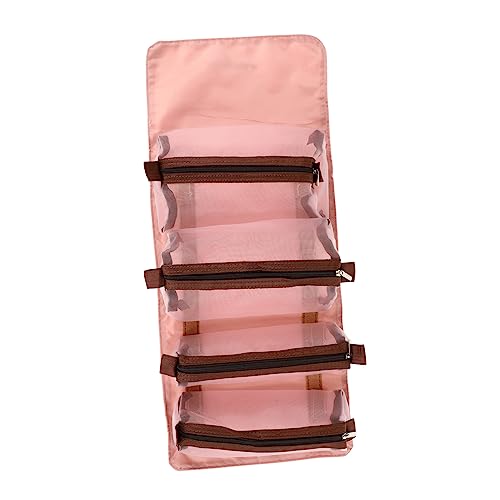 HAMPPLIES Rolle up Make up Tasche Für Damen Abnehmbare Kosmetiktasche in Rosa Große Kapazität Für Reisen Camping Und Alltag von HAMPPLIES