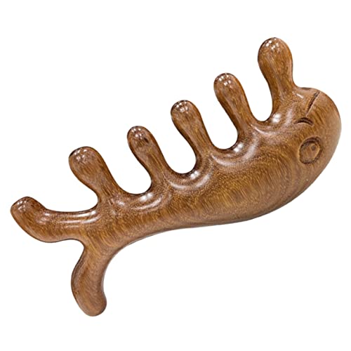 HAMPPLIES Holzkamm Mit Breiten Zähnen Aus Grünem Sandelholz Handmassage-kamm Für Kopfhaut Entspannende Haarentwirrung Geeignet Für Männer Und Frauen Fördert Das Haarwachstum Leicht Und von HAMPPLIES