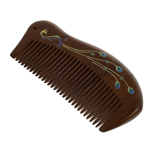 HAMPPLIES Sandelholz Massagekamm für Frauen und Männer Antistatisch Sanfte Kopfmassage Glatte Zähne Natürlicher Holz Kamm zur Haarentwirrung und Kopfhautpflege für Haartypen und Längen von HAMPPLIES