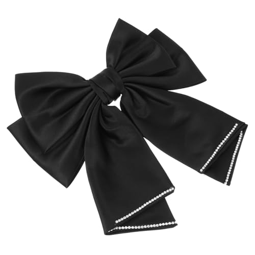 HAMPPLIES Schwarze Haarklammer mit Schleife Haarschmuck Brosche für Mädchen Kreativer Haar Accessoire Fester gegen Haarwirrwarr Stilvolle Haarspange von HAMPPLIES