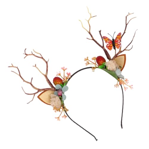 HAMPPLIES Show Antler Headband aus Langlebigem und Kunststoff Lustiges Zweig Hirschgeweih für Erwachsene Bequemes Haarreif Accessoire für Halloween Weihnachten und Partys von HAMPPLIES