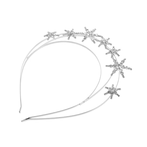 HAMPPLIES Silbernes Stern haarband mit Mehrschichtiger Kristallkrone Modisches Haarschmuck dekor für Damen und Mädchen Leichtes Komfortables Haarreifen accessoire für Besondere Anlässe und von HAMPPLIES