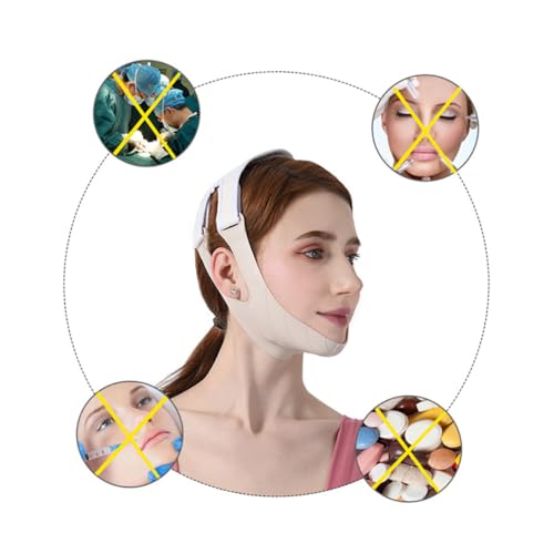 HAMPPLIES Silikon Gesichtsstraffungsband für Frauen V förmiger Gesichtslifting gürtel Festigend Fördert Durchblutung Bequemer Sitz für Schlaf und Alltag gegen Doppelkinn und Schlaffe Haut von HAMPPLIES