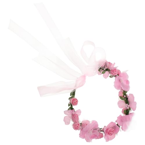 HAMPPLIES Simulierter Blumenkranz Haarreif Natürlich Wirkender Kopfschmuck für Hochzeit und Sommer Vielseitiger Strand und Festtagsschmuck Langlebige Attraktive Blumengirlande für Damen von HAMPPLIES