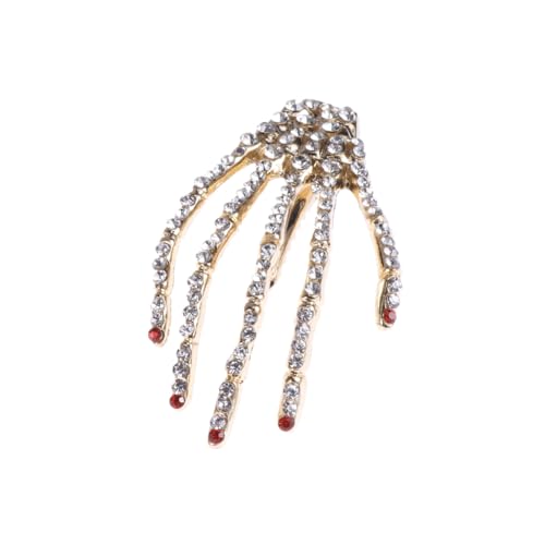 HAMPPLIES Skelett Hand Haarklammer Punk Haarspange für Frauen und Mädchen Rote Krallenform Haarschmuck Modisch Auffällig Geschenkidee HAMPPLIES Skelett Hand Haarklammer Punk Haarspange für Frauen und Mädchen Rote Krallenform Haarschmuck Modisch Auffällig Geschenkidee von HAMPPLIES