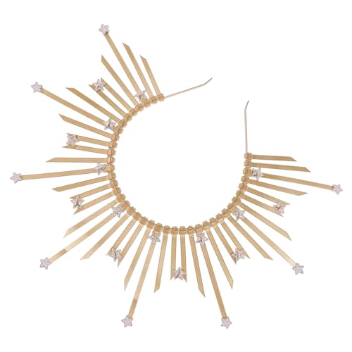 HAMPPLIES Sonnenstirnband Sunburst-kronen-kopfbedeckung Für Damen Gothic-accessoires Spike-kronen Cosplay-stirnband Leicht Tragbar Retro-party von HAMPPLIES