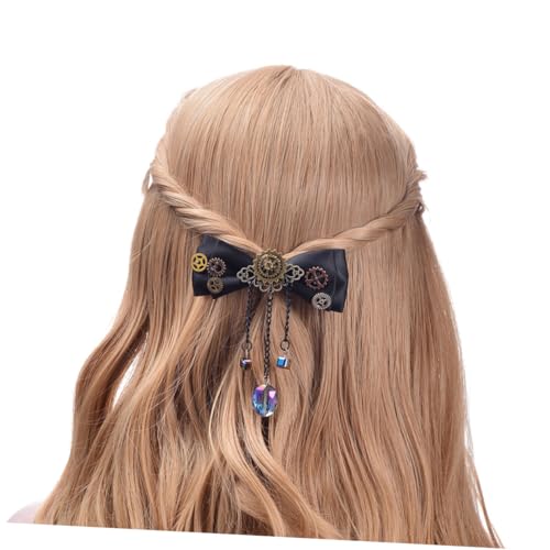 HAMPPLIES Steampunk Haarklammer Bowknot Design mit Zahnrad dekor Elegante Duckbill Haarklammer für Damen Stilvolles Haaraccessoire für Party Festival Alltag Komfortabel und Verarbeitet HAMPPLIES Steampunk Haarklammer Bowknot Design mit Zahnrad dekor Elegante Duckbill Haarklammer für Damen Stilvolles Haaraccessoire für Party Festival Alltag Komfortabel und Verarbeitet von HAMPPLIES