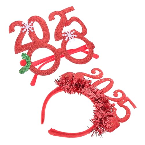 HAMPPLIES Stirnband Für Erwachsene Neujahrs-kopfbedeckung Party-stirnbänder Haarband Und Brillen-topper Für Silvesterparty Cosplay Accessoires von HAMPPLIES