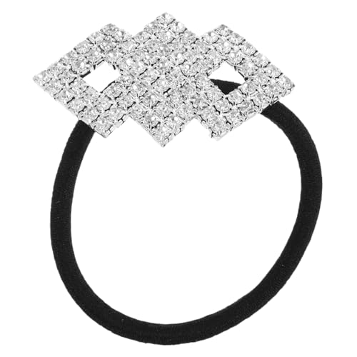 HAMPPLIES Strass Haargummi Damen Elastisch mit Kristallbesatz Großer Ponytail Halter Minimalistisches Design Schonend für Haartypen Modisches Haarzubehör für Frauen und Mädchen von HAMPPLIES