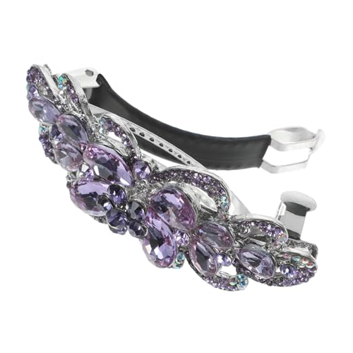 HAMPPLIES Strass Haarklammer Damen Große Haarspange für Dickes Haar Rutschfester Frühling Haarclip mit Eleganter Blumen Funkelnder Haarschmuck für Alltag und Party von HAMPPLIES