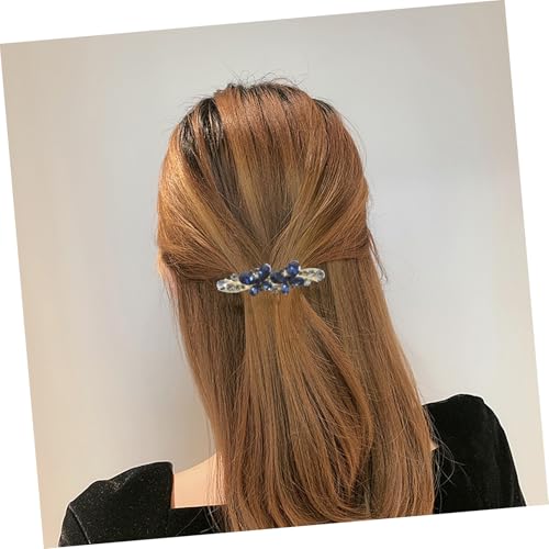HAMPPLIES Strass Haarklammer Damen Rhinestone Haarspange Elegant für Dünnes Haar Frühling Clip Modisch Glänzend Haarschmuck für Frauen und Mädchen Alltag Büro von HAMPPLIES