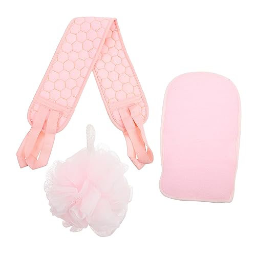 HAMPPLIES Teiliges Duschhandschuh mit Rückenpeeling Handtuch Sanftes Massage Badetuch aus Hochwertigem Schwamm Praktisch Langlebig und Platzsparend Geeignet für Erwachsene und Familie von HAMPPLIES