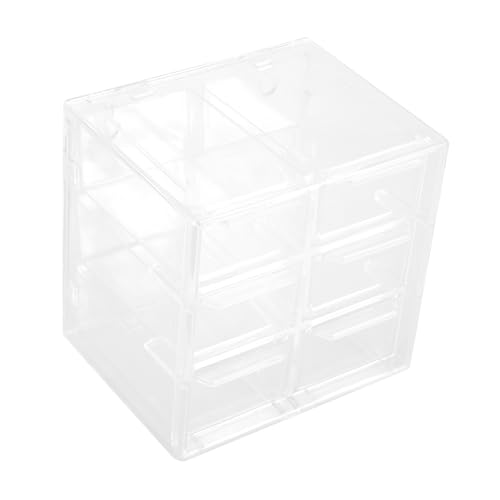 HAMPPLIES Transparente Aufbewahrungsbox mit Fächern Organizer für Kontaktlinsen Staubschutz Kompakt und Tragbar als Schreibtisch Organizer für Kosmetik und Reise von HAMPPLIES
