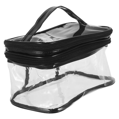 HAMPPLIES Transparente Kosmetiktasche mit Reißverschluss Großer Kulturbeutel für Reisen und Flug Leichter Robuster Toilettenartikel Organizer für Koffer und Handgepäck von HAMPPLIES