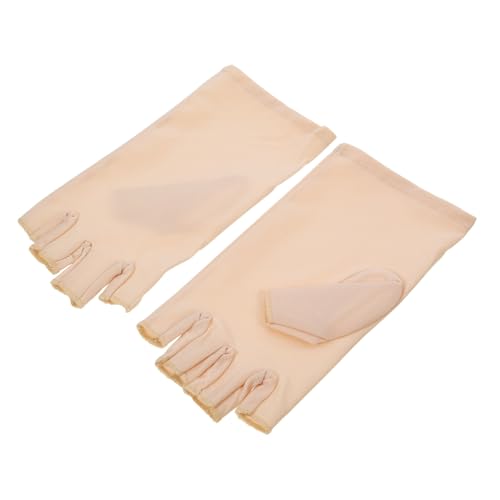 HAMPPLIES UV Schutzhandschuhe für Maniküre Fingerlos Atmungsaktiv Elastisch Latexfrei UV schutz Gelnägel Nagelkunst Zubehör für Damen von HAMPPLIES